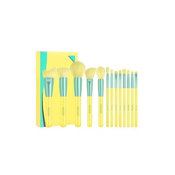 Docolor Makeup Brushes 15Pcs Colourful Brush Set Premium Gift Synthetic Face Powder Kabuki Foundation Contour Blush Concealers Eye Shadow Blending Make Up Kit - Dream of Color