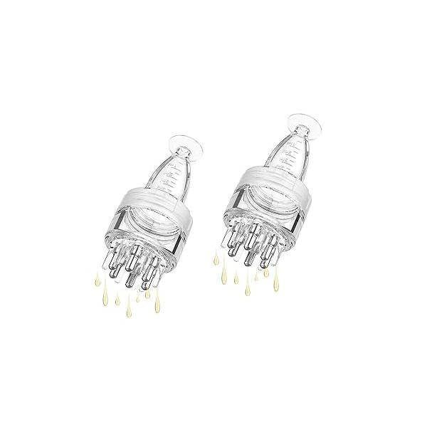 Hair Oil applicator For Scalp Minoxidil Medicine Essential Liquid Massager Applicator for Follicle Care Treat Loss Thinning(2 Pack)