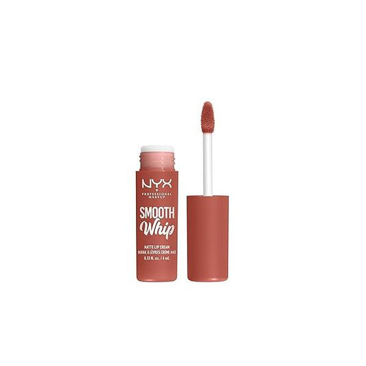 NYX PROFESSIONAL MAKEUP Smooth Whip Matte Lip Cream, Long Lasting, Moisturizing, Vegan Liquid Lipstick - Memory Foam (Cool Caramel)