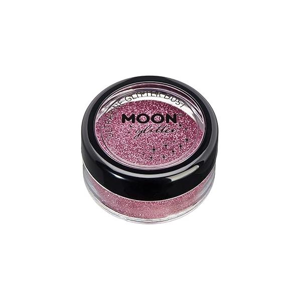 Classic Ultrafine Glitter Dust by Moon - 100% Cosmetic for Face, Body, Nails, Hair and Lips - 5g Gold