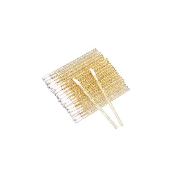 G2PLUS 100PCS Lip Gloss Applicators, Disposable Brushes Applicators Lipstick Wands Applicator Perfect Makeup Tool Kits (Nylon Black)