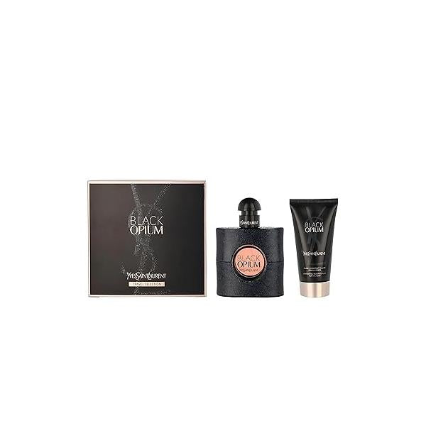 Black Opium by Yves Saint Laurent Eau de Parfum Spray 50ml & Shimmering Moisturising Fluid