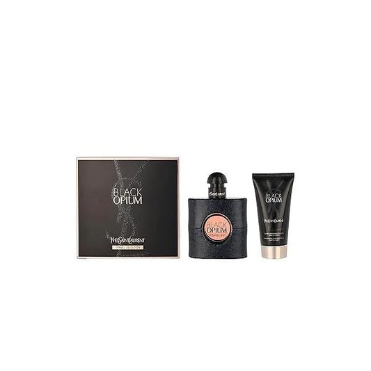 Black Opium by Yves Saint Laurent Eau de Parfum Spray 50ml & Shimmering Moisturising Fluid