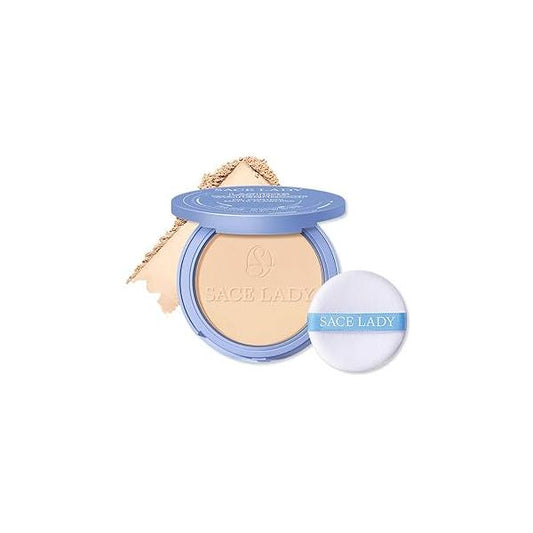 SACE LADY Face Powder Waterproof Sets Makeup, Controls Shine, Smooth Fine Lines for Flawless Lightweight Finish, Long Lasting Matte Compact Setting Cosmetics Cruelty-free, 0.35oz (#02)