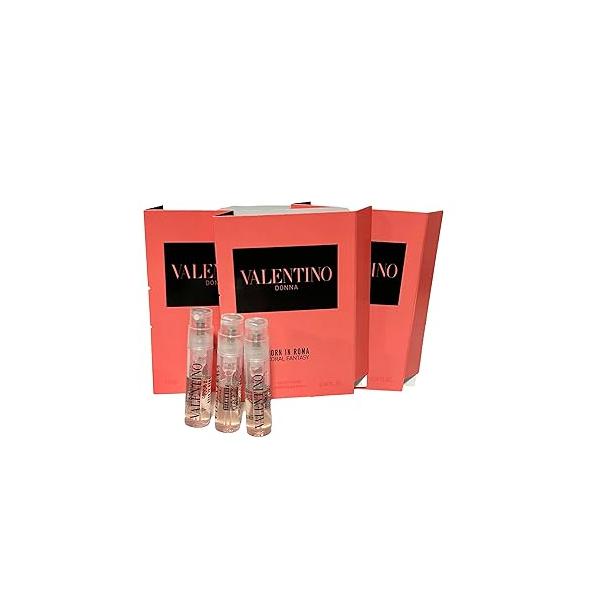 Valentino Born in Roma Coral Fantasy EDP 0.04 fl. oz. Sample Vial Lot of 3 Glass Partially filled Spray Mini Perfume Eau De Parfum