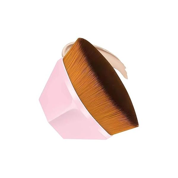 Self Tanner Face Applicator Sunless Tan Flat Top Kabuki Tanning Brush with 200,000 High Density Ultra Soft Nylon Bristles, Black