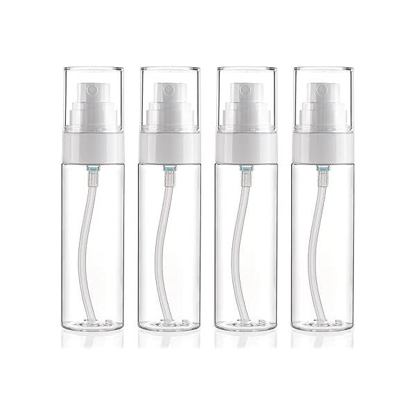 Fine Mist Spray Bottle Plastic Bottles 3.4oz/100ml 2Pack Makeup Setting TSA Approved Empty Cosmetic Refillable Travel Containers Sprayer for Water,Perfume,Essential