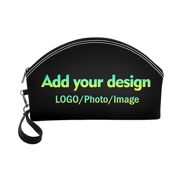 Cute Small Cosmetic Bag Mini Makeup for Women and Girls,PU Leather Travel Toiletry Accessories Organizer with Zipper Tassel (Gothic Bats)