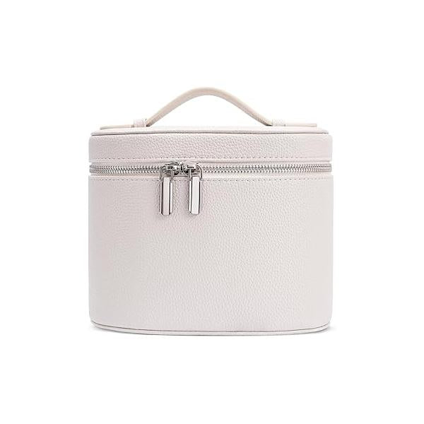 Cosmetic Case, Leather Makeup Bag, Portable Handheld Detachable Compartments