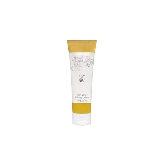 MÜHLE Organic Shaving Cream | Natural with Argan Oil & other Essential Oils TSA Travel Size Friendly BDIH Certified 100% Vegan 75mL (2.5 oz) Squeeze Bottle