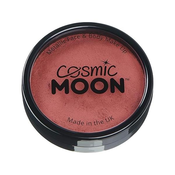 Metallic Pro Face & Body Paint Cake Pots by Cosmic Moon - Silver Professional Water Based Makeup for Adults, Kids 1.26oz