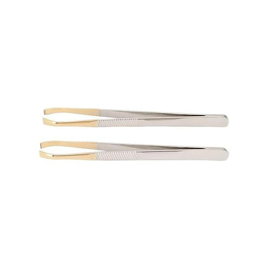 Eyebrow Tweezers, 2pcs Cosmetic Tweezers Resistant Precision for Eyebrows Facial Hair Ingrown Girls Women