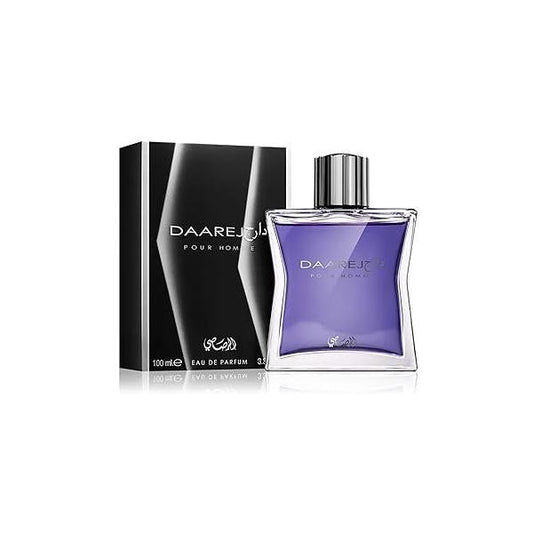 RASASI Dareej For Men Eau De Parfum Spray - 100ML (3.4 Oz) Long Lasting Arabian Perfume Bold & Premium Fragrance for Special Occasions Daily Wear, An Essential that Lasts All Day