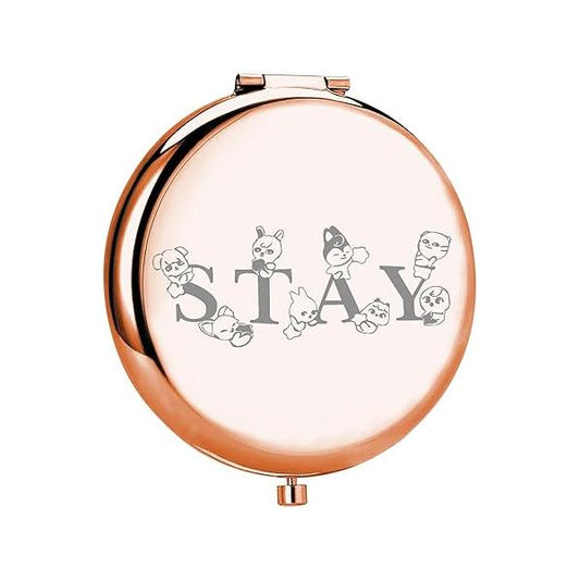 MYOSPARK K-POP Group Gift Stay Fandom Compact Makeup Mirror Music Lover Merchandise for Fans (Stay Mirror)