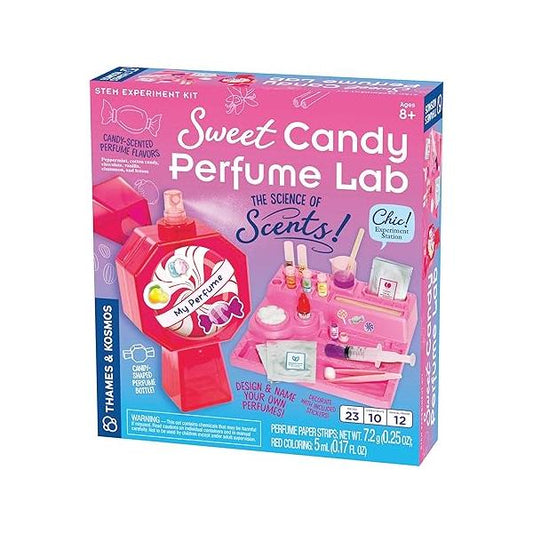 Thames & Kosmos Sweet Candy Perfume Lab STEM Kit | Design Make Candy-Scented Perfumes! Explore The Science of Scents Includes Candy-Shaped Bottle with Atomizer and 6 Fragrances