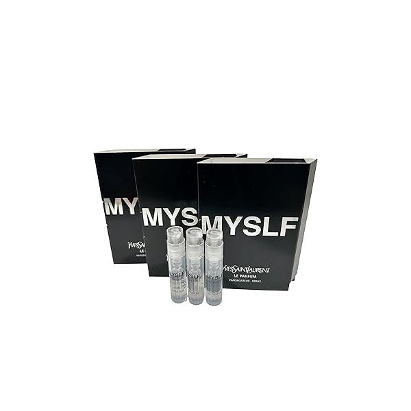 Yves Saint Laurent MYSLF LE PARFUM YSL Sample Spray Perfume Trial Size Partially Filled Vials 1.2 ml / 0.04 fl oz (set of 3)