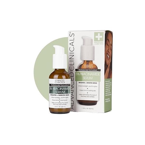 Advanced Clinicals Collagen Serum For Face | Visible Anti Aging Peptide + Hyaluronic Acid Moisturizer Improves Look Of Wrinkles, Dry Skin, & Fine Lines, No added Fragrance, 1.75 Fl Oz