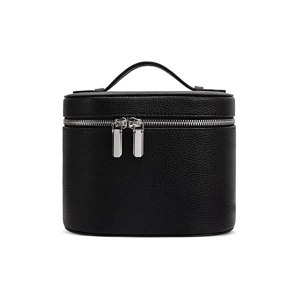 Cosmetic Case, Leather Makeup Bag, Portable Handheld Detachable Compartments