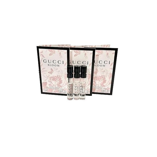 Gucci Bloom Sample Perfume Women EDT Spray 1.5 ml / 0.05 oz - set of 3