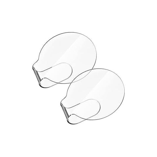 2 Pieces Makeup Mixing Palette Handheld Tray Acrylic Foundation Clear Eyeshadow Hand Cosmetic Dish for Blending