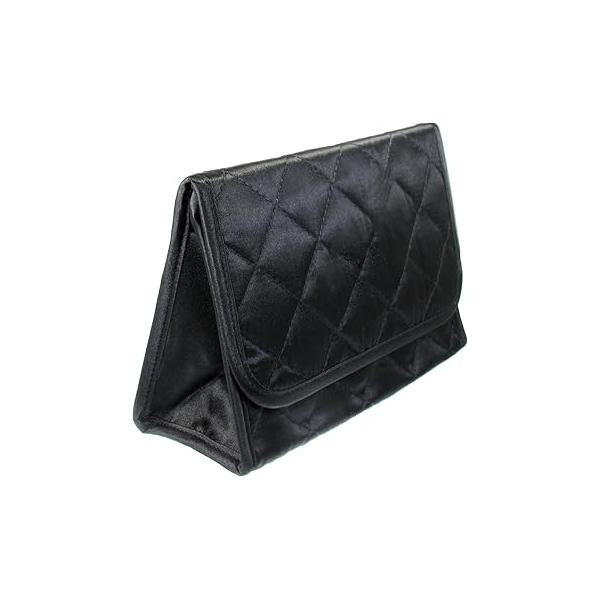 Marisa D'Amico Travel Portable Purse Size Makeup Case Cosmetic Bag with Mirror, Quilted Cotton