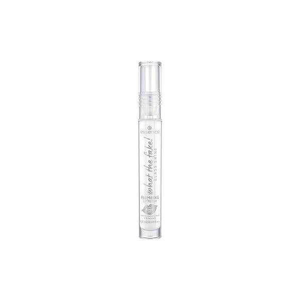 essence | What the Fake! Extreme Plumping Lip Filler (02 Ice Baby) Glossy, Non-Sticky Finish with Peppermint Oil, Hyaluronic Acid, & Vitamin E Vegan Cruelty Free
