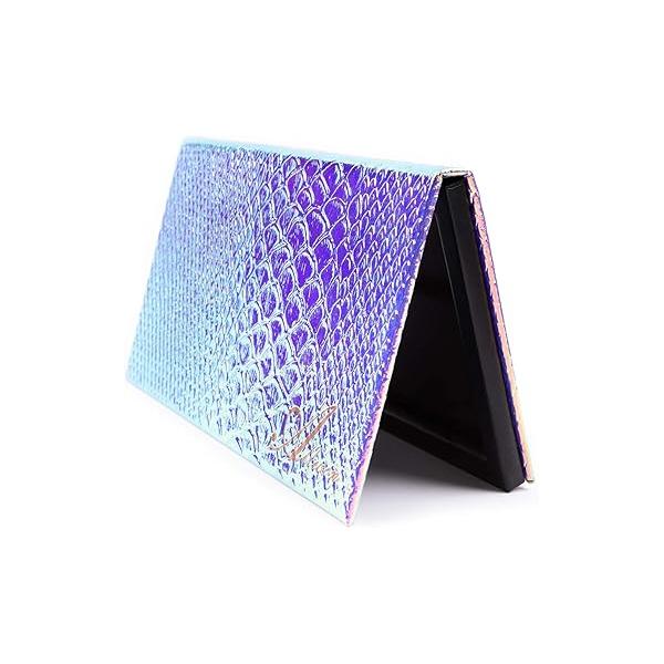 Allwon Magnetic Palette Mermaid Empty Makeup with Mirror and 20Pcs Adhesive Metal Stickers for Eyeshadow Lipstick Blush Powder