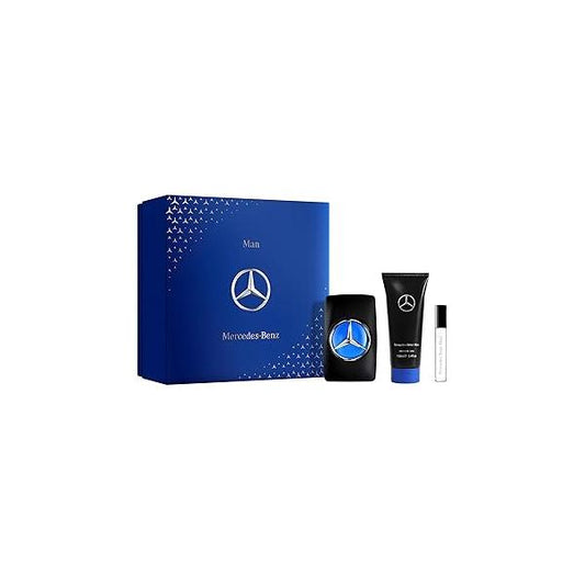 Mercedes Benz Sign Giftset - Mens Cologne Set Shower Gel Body Wash and Perfume for Men Pear, Cedar, Oakmoss Fragrances 3 Pc