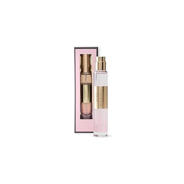 Victoria's Secret Bombshell Eau de Parfum Travel Spray, Notes of Purple Passion Fruit, Shangri-La Peony & Vanilla Orchid, Mini Perfumes for Women (0.23 oz)
