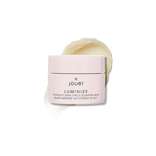 Jouer Luminize Overnight Dark Circle Slugging Balm - Fragrance Free, Caffeine Eye Cream, Treatment, Brightening Balm, Paraben Gluten & Cruelty Free