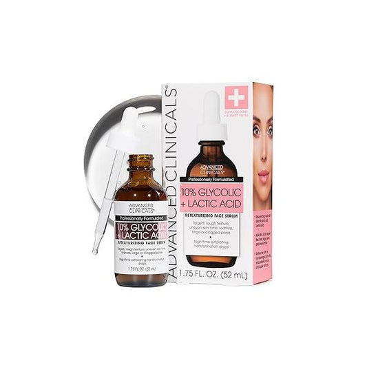 Advanced Clinicals Collagen Serum For Face | Visible Anti Aging Peptide + Hyaluronic Acid Moisturizer Improves Look Of Wrinkles, Dry Skin, & Fine Lines, No added Fragrance, 1.75 Fl Oz
