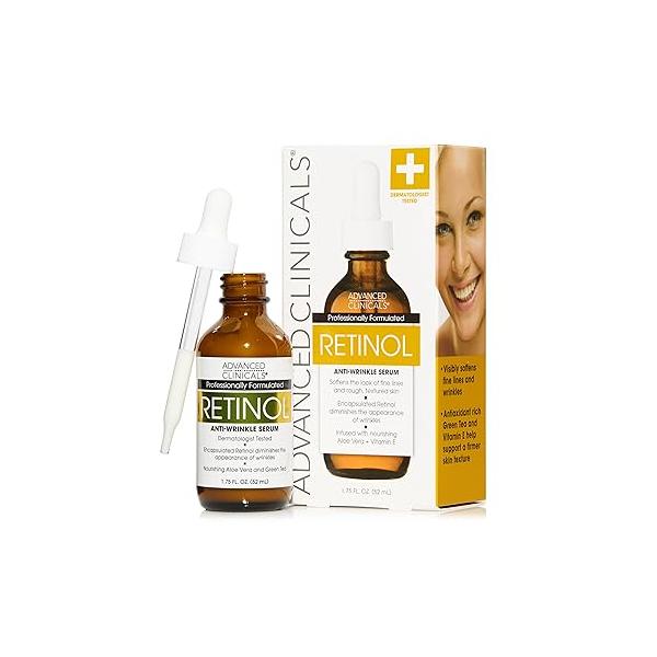Advanced Clinicals Collagen Serum For Face | Visible Anti Aging Peptide + Hyaluronic Acid Moisturizer Improves Look Of Wrinkles, Dry Skin, & Fine Lines, No added Fragrance, 1.75 Fl Oz
