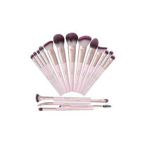 Makeup Brushes, MAANGE 18 Pcs Professional Brush Set Premium Synthetic Face Kabuki Kit Foundation Blush Powder Eyeshadow Brushes