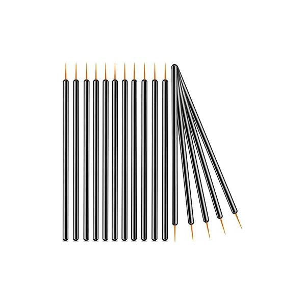 KINGMAS 100 Pack Eyeliner Brush, Disposable Ultra-fine Point Applicator Cosmetic Eye Wands Liner Makeup Tool