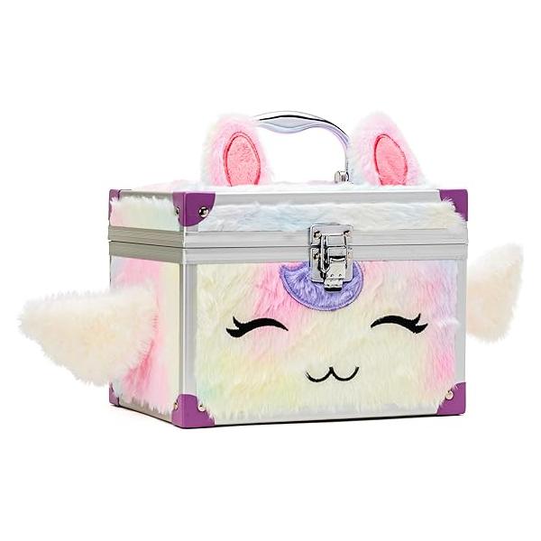 VOTUM Train Case Rainbow Unicorn- Travel Cosmetic Bag Organizer - Perfect for Organizing Makeup, Toiletries, and Beauty Essentials During or Daily Use Stylish, Lightweight Makeup