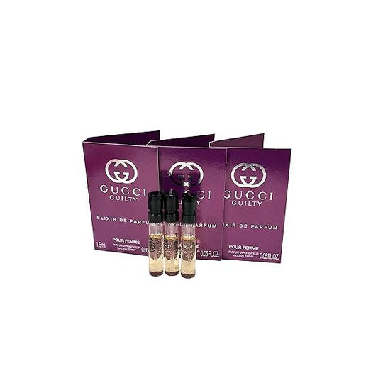 Gucci Guilty Elixir Sample Perfume Women Parfum Pour Femme Spray 1.5 ml / 0.05 oz - set of 3