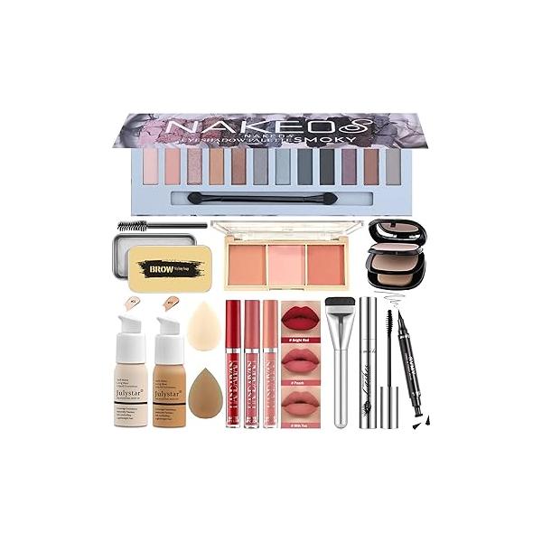All in One Makeup Kit for Women Full Kit, Basic Cosmetics Beginner & Professionals, Eye Set Tween Girl, Make Up Kits Teenagers, Gift Girls, Teens(16-Sloth)