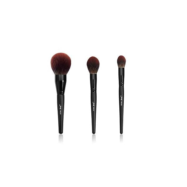Jessup Full Makeup Brushes Set 13pcs, Professional Vegan Foundation Powder Contour Blush Highlight Eyeshadow Blending Concealer Spoolie EyeLiner Brush, Phantom Black T300