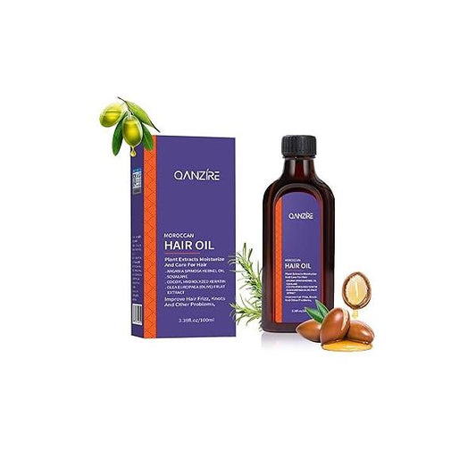 Moroccan Argan Oil,Purple Hair Essential Oil—Leave Soft & Shiny,Deep Moisturizer,Frizz Control,Split End Repair for Dry Damaged Hair,Hair Treatment Oil and Frizzy—100ML