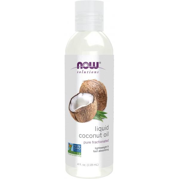 NOW Foods Solutions, Liquid Coconut Oil, Light and Nourishing, Promotes Healthy-Looking Skin Hair, 16-Ounce