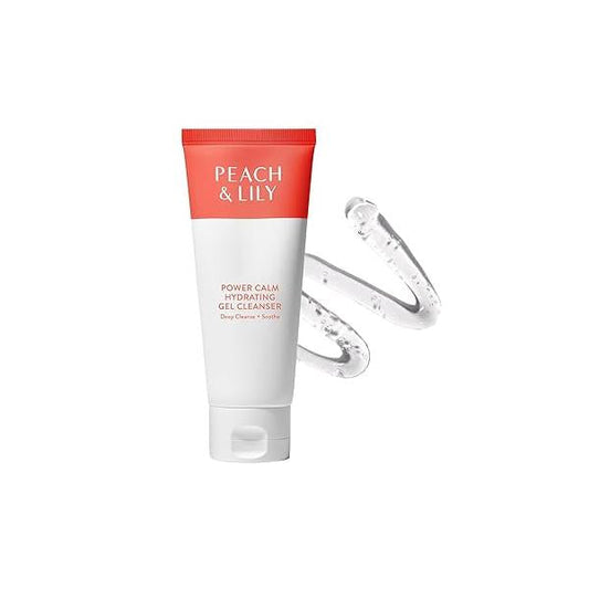 Peach & Lily - Power Calm Hydrating Gel Cleanser Korean Skincare Face Wash Dry, Normal, Oily Skin Vegan, Gluten Free, Fragrance Never Tested on Animals Travel Size 100 ML, 3.38 FL OZ