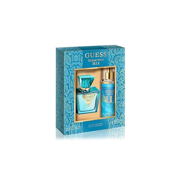GUESS Seductive Blue Women/Femme Eau de Toilette 2 Piece Gift Set - Perfume Spray 2.5 Fl. Oz. & Fragrance Mist 4.2