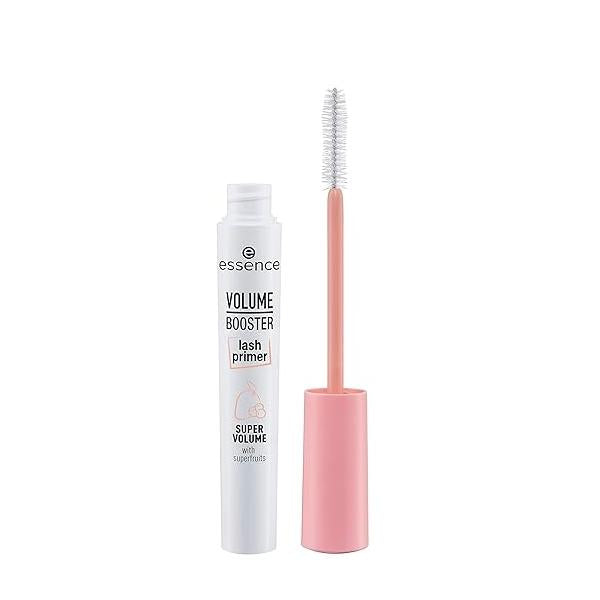 essence | Volume Booster Lash Primer Mascara Infused with Mango Butter and Acai Oil for Nurtured Lashes Conditioning White Vegan Paraben & Cruelty Free (Pack of 1)