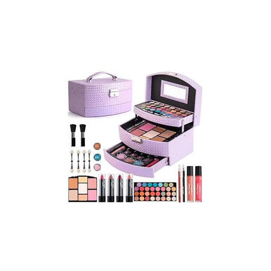 Hot Sugar Girls Makeup Kit for Birthday Gift, All in One Set Women Full Kit, Christmas Beauty Teens 10 12 13 16 Includes Real Cosmetics (Purple)