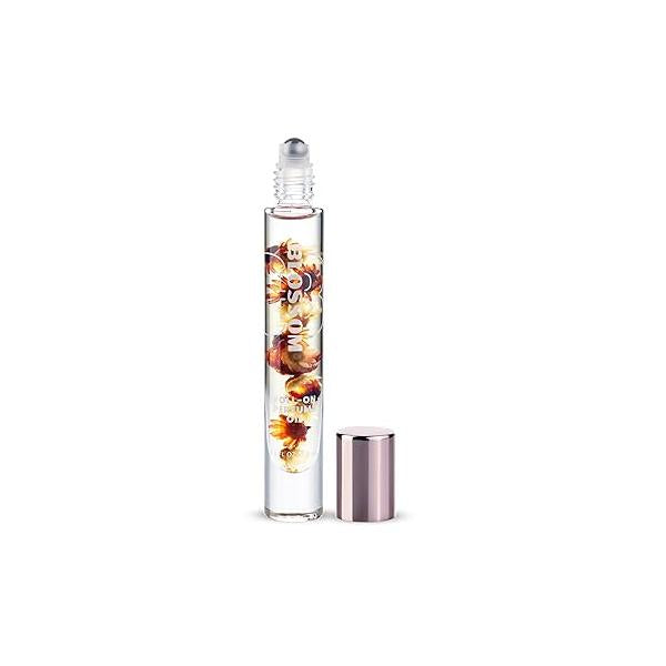 Blossom Roll on Perfume for Women Alcohol Free Gourmand Rollerball Oil with Essential Oils, Infused Real Flowers, Made in USA, 0.20oz, (Honey, Vanilla Caramel, Sugar) Honey Crème Brulee