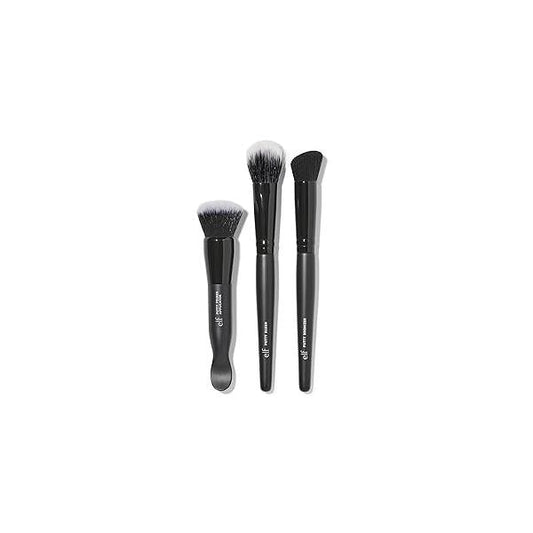 e.l.f. Putty Tools Trio, Set Of 3 Face Makeup Brushes For Products, Helps You Easily Blend Primer, Blush & Bronzer, Vegan Cruelty-Free