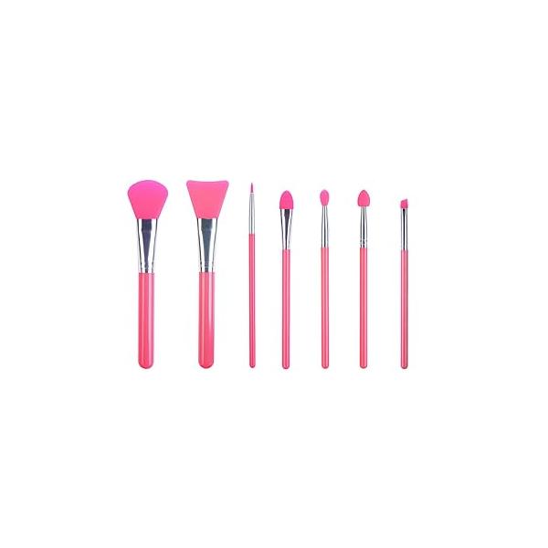 LORMAY 7 Pcs Silicone Brush Applicator Kit for UV Resin Epoxy Art Crafting and Cream Makeup Products (Mint Green)