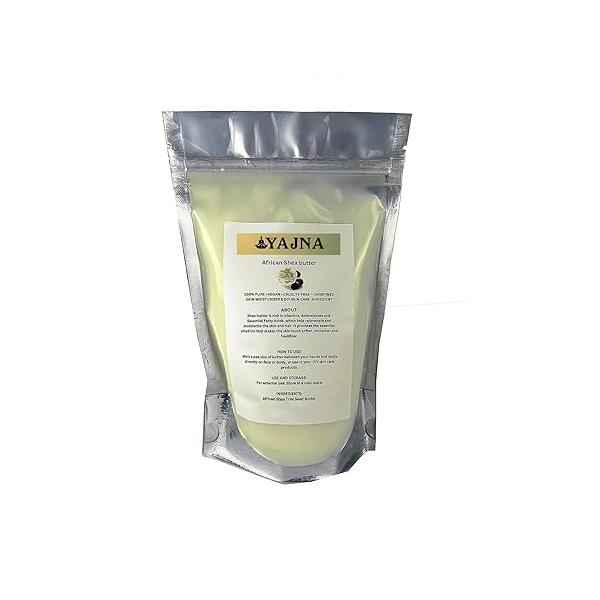 Yajna Organic Raw Cocoa Butter 100% Pure,Natural & Unrefined| Skin Moisturizer For Face, Body Hair| 4 OZ/115 GM Ivory/White Grade A | DIY Creams, Balms, Lotions, Soaps| Softens Dry Tough