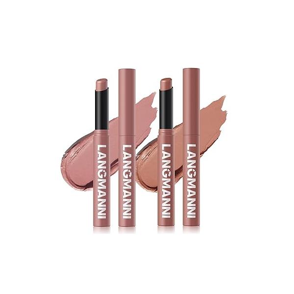 Jolilab 12Pcs Velvet Matte Lipstick Nude Soft Dark Color Stick High Pigmented Long-Lasting Waterproof Lip Balm Beauty Cosmetics Gift for Girls and Women(01#-12#)