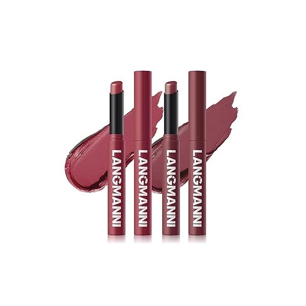 Jolilab 12Pcs Velvet Matte Lipstick Nude Soft Dark Color Stick High Pigmented Long-Lasting Waterproof Lip Balm Beauty Cosmetics Gift for Girls and Women(01#-12#)